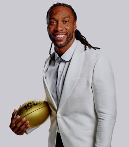 Larry Fitzgerald también estuvo en la filmación. Fotos: cortesía de la NFL