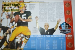 Revista Estratega deportivo (Diciembre de 2010). Fotos de Bart Starr y Don Shula cortesía del Salón de la Fama del fútbol americano profesional. profesional.