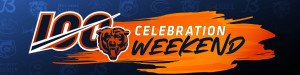 Logotipo oficial del fin de semana con que Osos de Chicago inicia la celebración de su aniversario 100.