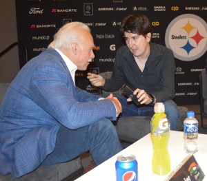 Rocky Bleier durante una de las entrevistas. Foto: Sixto López.