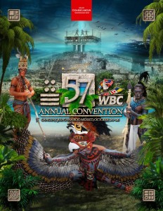 Poster oficial de la convención 57 del Consejo Mundial de Boxeo. Foto: cortesía de Cancún Boxing