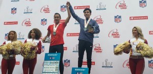 Premiación de la rama varonil en la ya tradicional competencia NFL Race. Foto: Cortesía de NFL México.